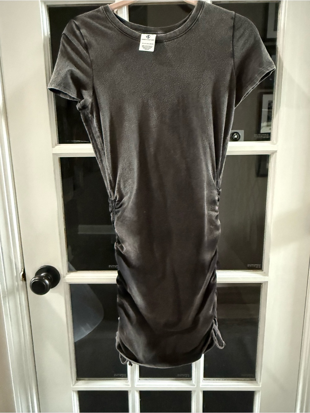Women’s VS PINK Charcoal Ruched Side T-Shirt Dress XS